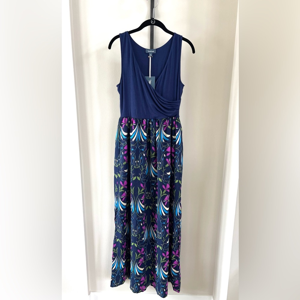 Beautiful NWT ModCloth Floral Maxi Dress - Pink, Navy